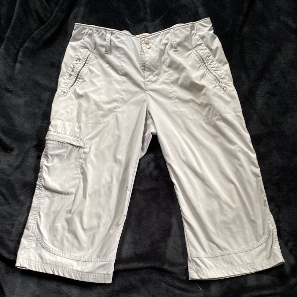 Hiking Travel Merrill Grey Capri Stretch Pants Sz 8